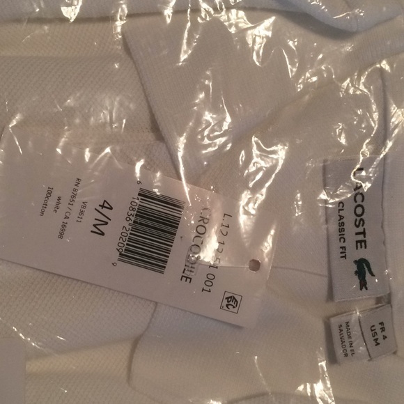 Lacoste White Cotton Medium Classic Fit Shirt - Picture 2 of 3